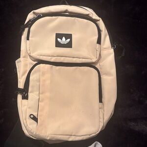 Adidas Beige Backpack with Black Accents
